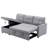 Upholstered L-Shape Light Gray Linen Space-Saving Sleeper Pull-Out Sofa With Hidden Storage-1722974622