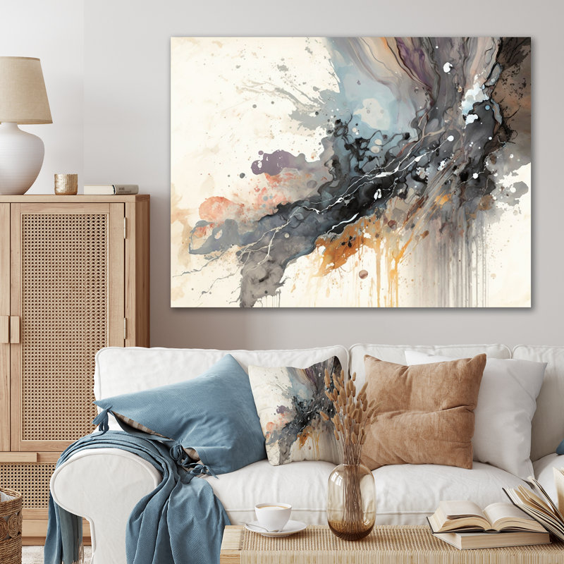 «Jazz Rhythms In Shades Of Grey II», reproduction sur toile, L 32 po x H 16 po, Toile tendue