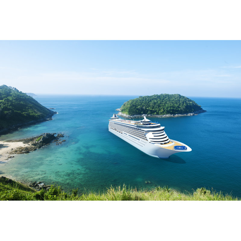 Bateau de croisière par Austscapes - Photographie sur toile tendue, L 48 po x H 32 po