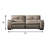 87" W Transitional Power Sofa, Taupe