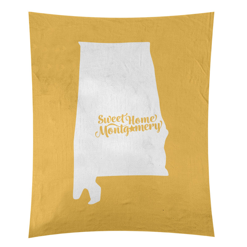 Tapisserie de montgomery alabama, H 104 po x l 88 po, Jaune