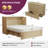 Muuegm Queen Murphy Bed Cabinet, Mid-Century Modern Foldable Wall Bed with Charging Station-321524328