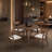 Solid Wood Upholstered Dining Table Set-1750838435