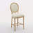 Solid Wood Bar Stools Set Of 2, Classic French Country Wooden Barstools With Upholstered Seating