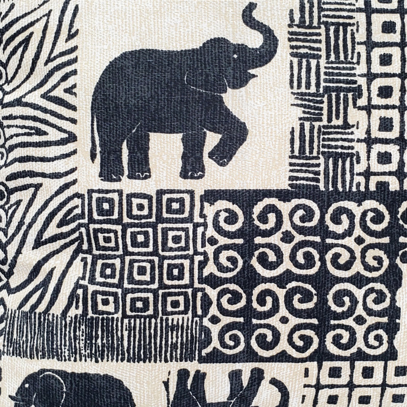Zakouma Cotton Blend Throw Pillow