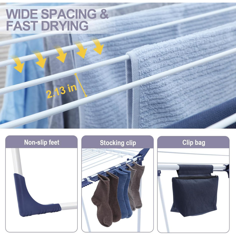 Séchoir à vêtements pliable - Séchoir à vêtements pour grand espace