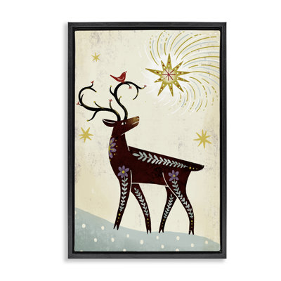 Rustic Winter Deer Floating Frame, design by Hannah Moren