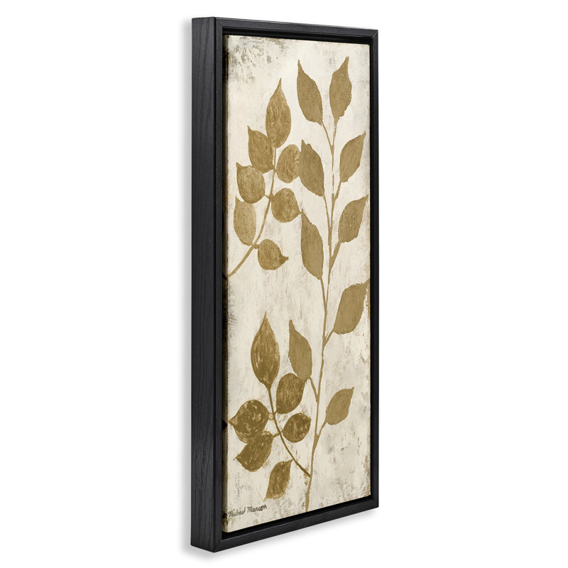  «Natural Leaves Overlap» par Michael Marcon, H 25 po x l 11 po, Cadre flottant noir de jais
