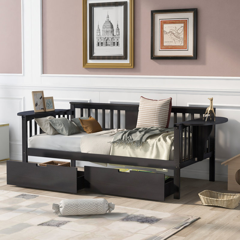 Rashann Daybed with Drawers, Espresso, Twin