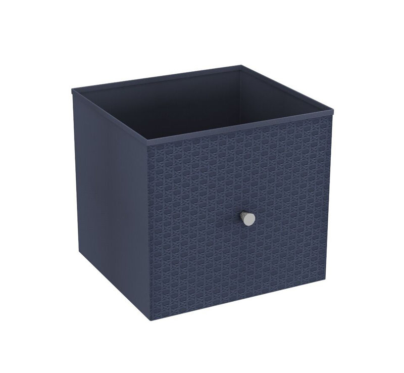 17 Stories Woven Decorative Basket, Navy Blue