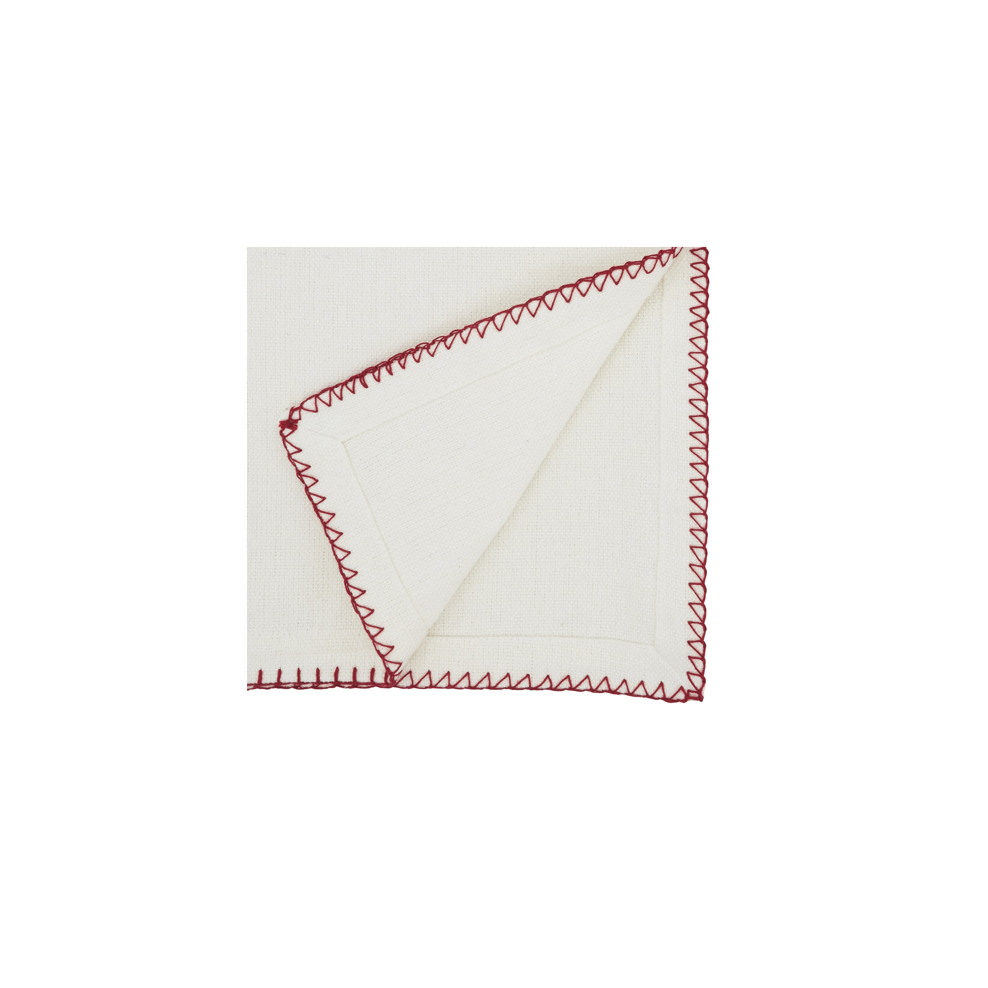 Ivara Placemat, White/Red