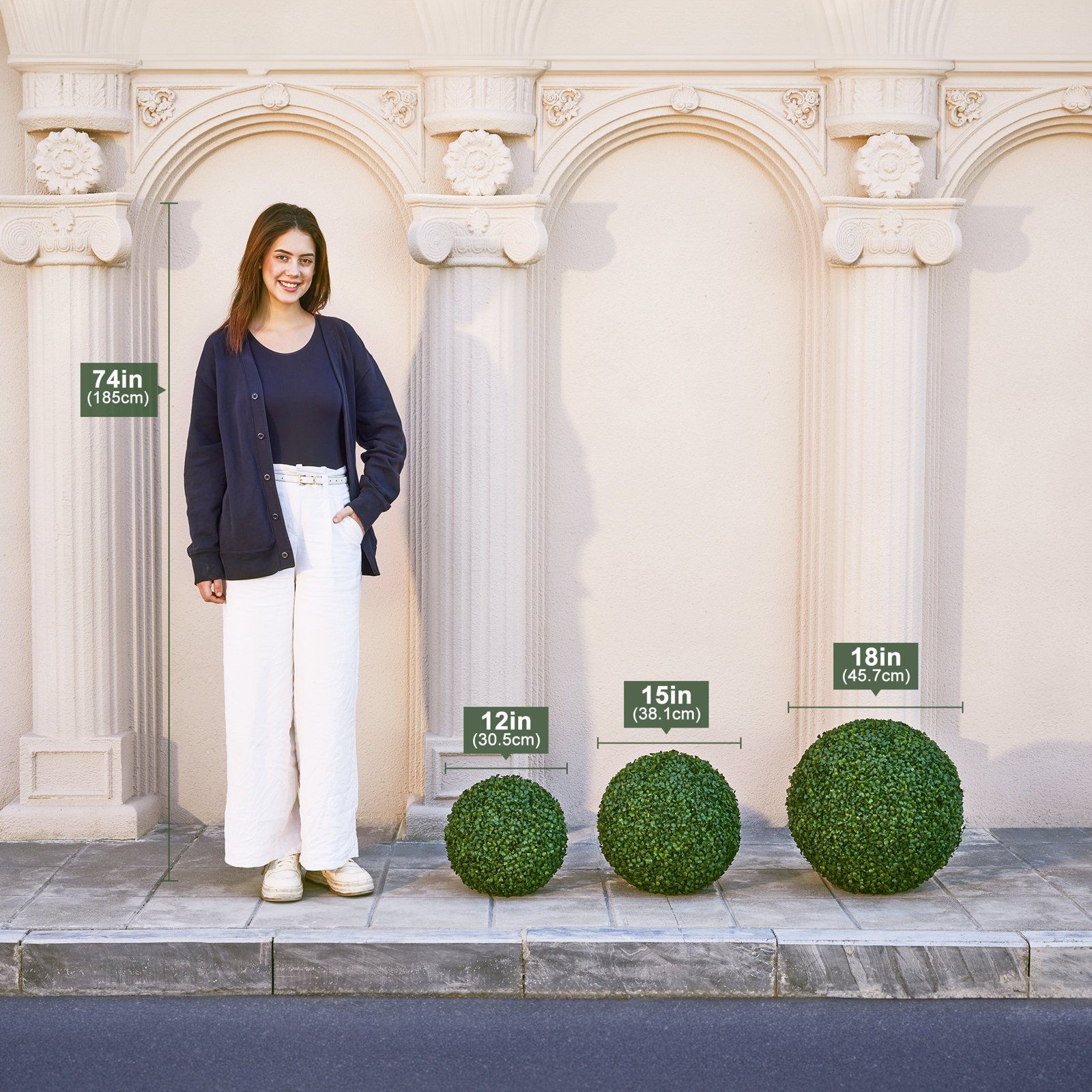 Ashwell Boxwood Topiary, 18" x 18", 3