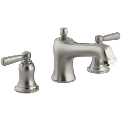Bancroft Bath Faucet Trim for Deck-Mount High-Flow Valve with Non-Diverter Spout and Lever Handles, Valve Not Included