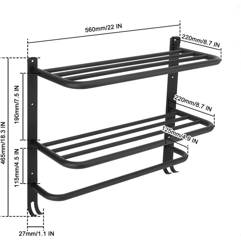 22 " 1 - Bar Towel Rack