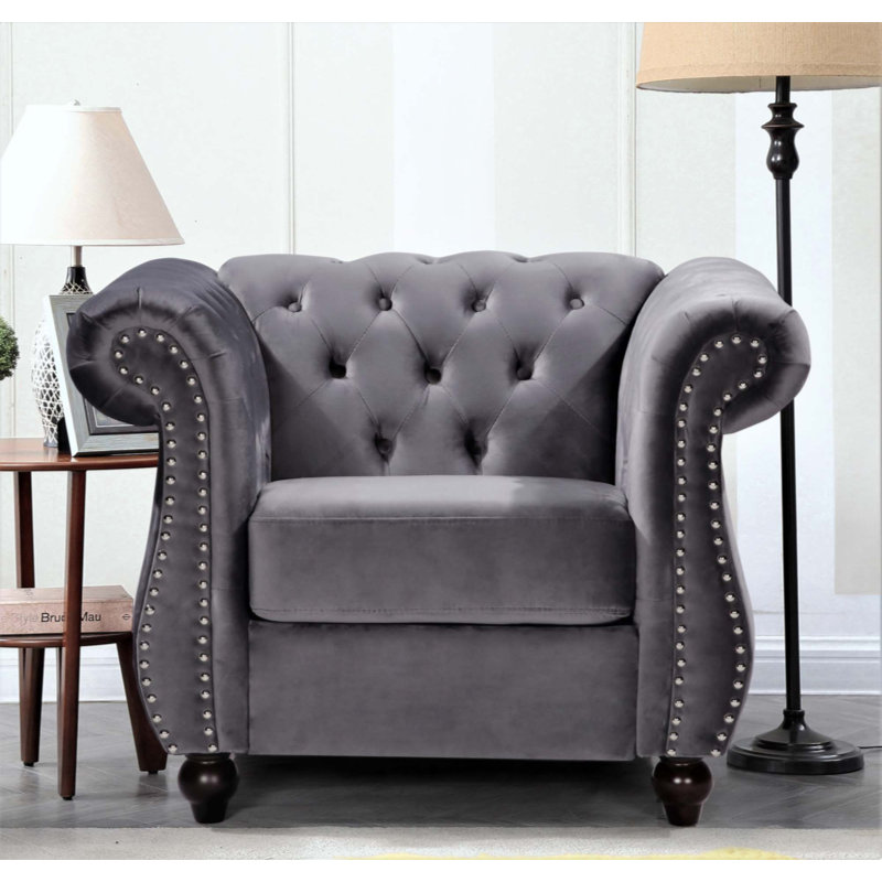 Fauteuil d'appoint Chesterfield, Grey