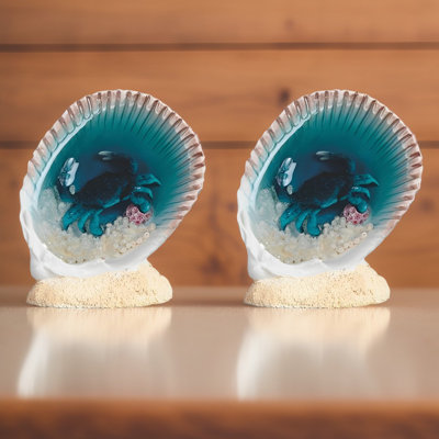 Figurine crabe en coquille 2 pièces 2 pièces