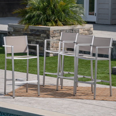 Caggiano Outdoor 29.5" Patio Bar Stool by Wade Logan