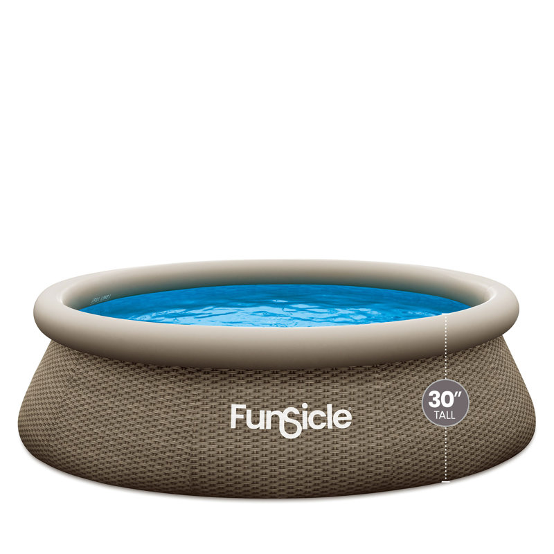Funsicle 10ft Round Brown Inflatable Above Ground Pool with Pump
