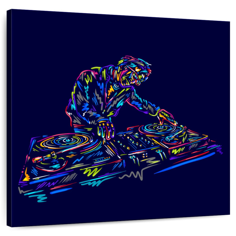 Abarca Colorful Abstract Dj, 24" H x 24" W