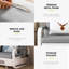 2-in-1 Sleeper Sofa with Storage, Compact Double Bed, Grey Linen Blend Upholstery Fast Dispatch From UK Warehouse – Dispatched Within 2 Days-571523323