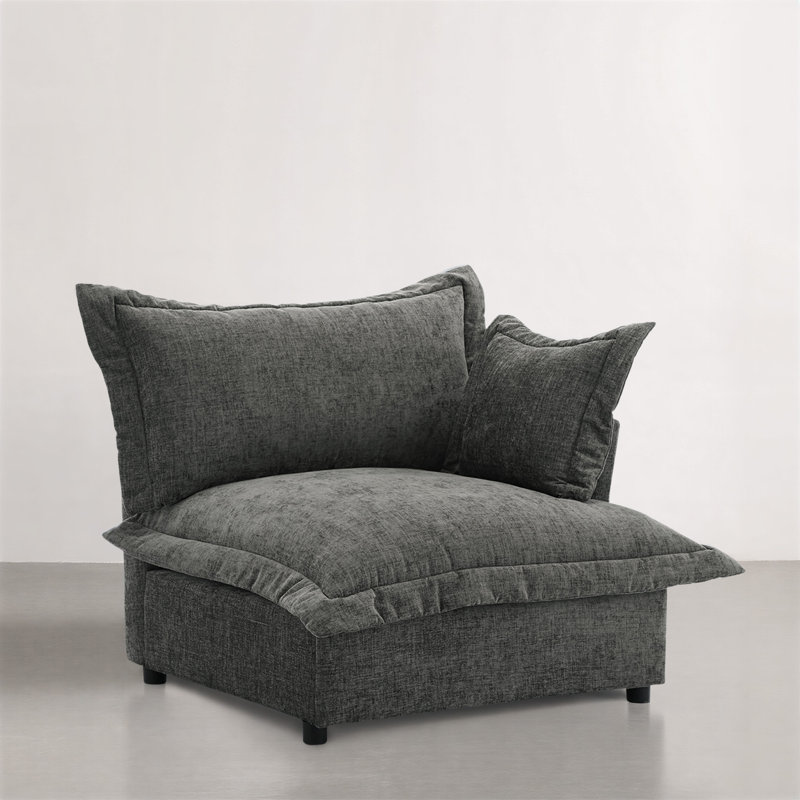 Upholstered Armchair, Dark Grey