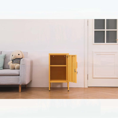 Multi-functional Metal Storage Cabinet with Adjustable Shelves and Lockable Door, Perfect for Home and Office Organization