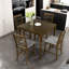 Ensemble de table de salle à manger moderne en bois pour 4 personnes, compact et peu encombrant