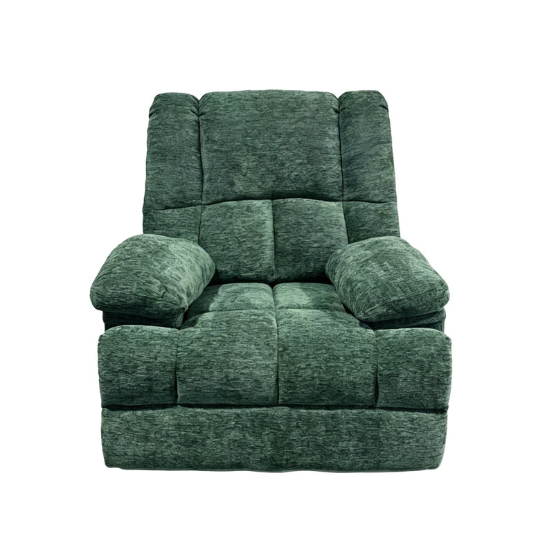 Fauteuil inclinable et pivotant à bascule vert, Green Cotton Blend