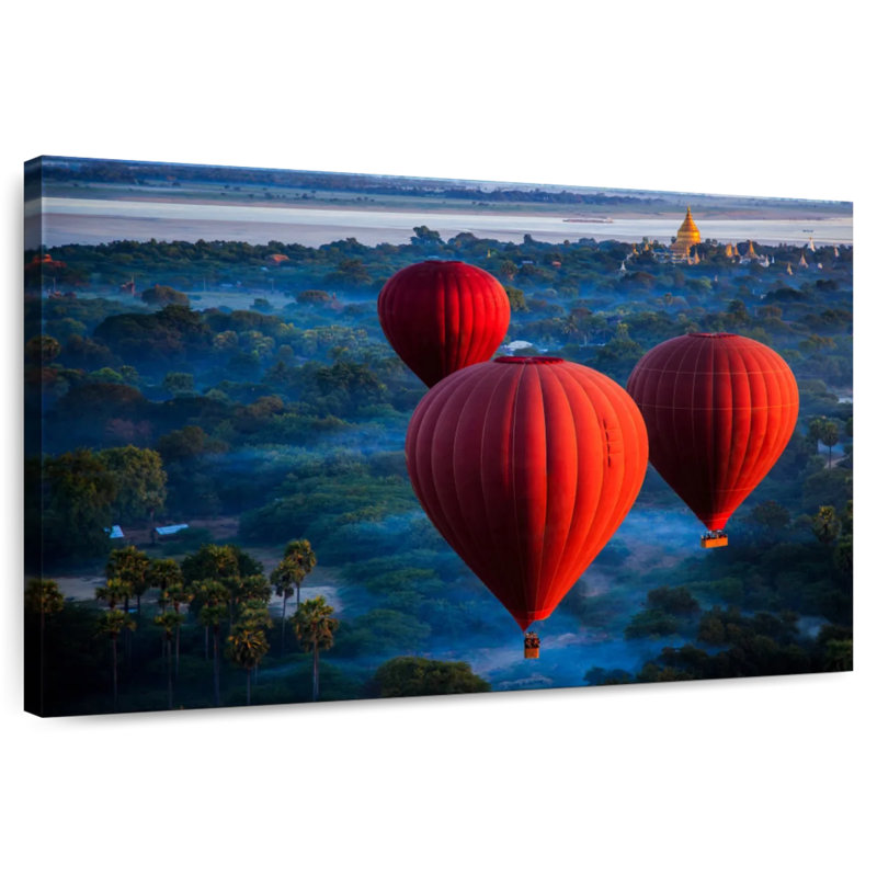 Mehar Red Hot Air Balloons, 8" H x 12" W