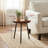 Kuzko Solid Teak Wood Small Side Table, 15" Round