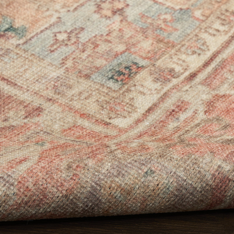 Hennings Machine Washable Vintage Area Rug, Rectangle 9'10" x 13'2"