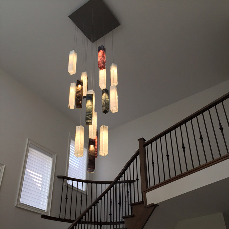 7 - Light Pendant, White/Black, 120