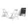Quartz Plastic/Resin Folding Chair