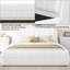 Lit plateforme confortable en mousse avec structure en panneau de fibres à densité moyenne, sans sommier, durable-231990679-231990677