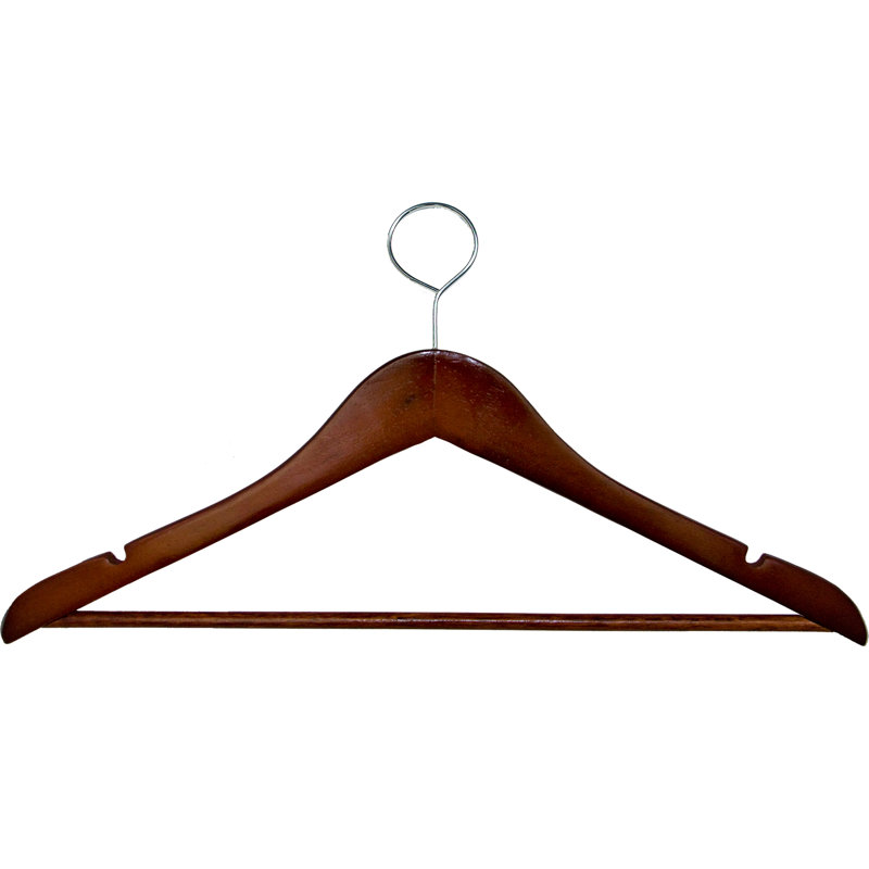 Cintres de sécurité en bois à boucle fermée pour les hôtels et l'hôtellerie, Cerisier, 100