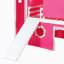 Lit mezzanine simple avec tente et tour rose Slide