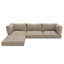 Sunbrella Outdoor Sectional Sofa Replacement Cushions Set, 5 Inch-1799908491