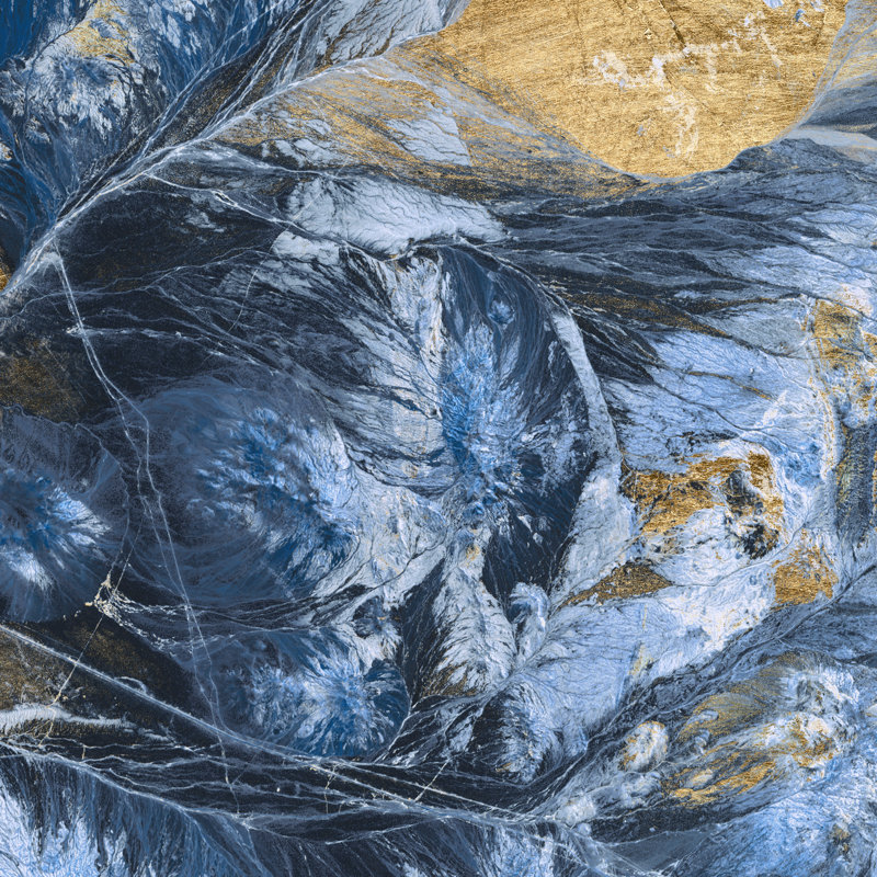 Gilded Indigo IV by Jarman Fagalde - Wrapped Canvas Print, 76cm H x 76cm W