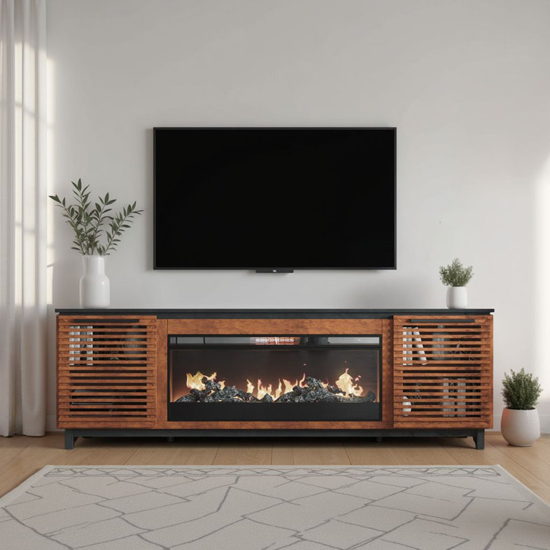 Liddel 86" Modern Fireplace TV Stand for TVs up to 95"