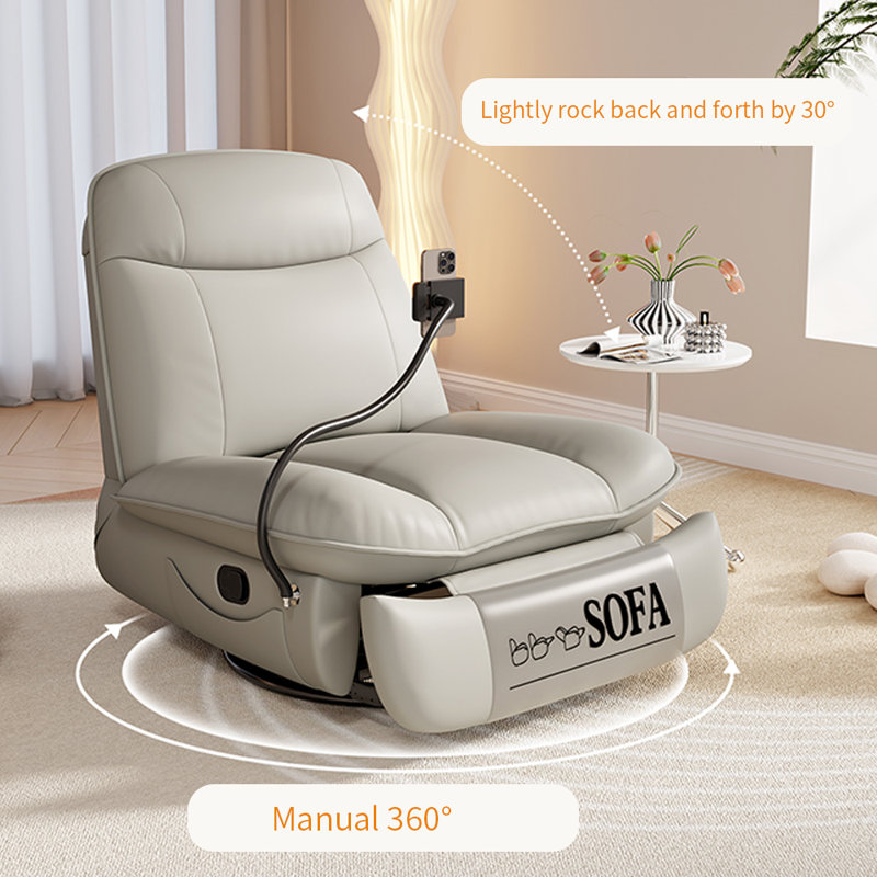 Fauteuil inclinable rotatif ergonomique, Kaki clair