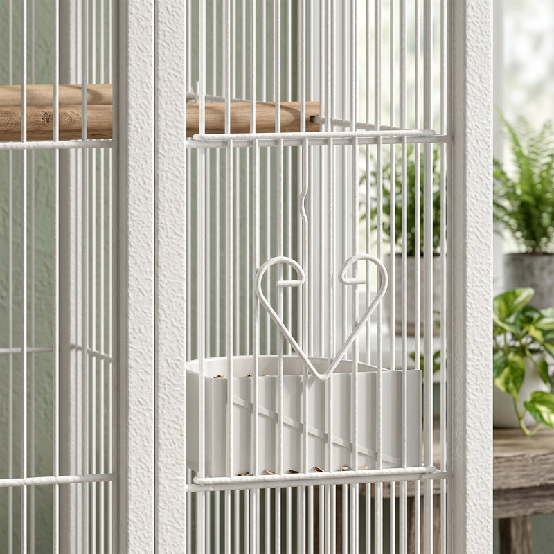 103cm Powder Coated Steel, Polypropylene Plastic Bird Cage Stand Bird Cage