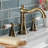 Kingston Brass English Classic Two-Handle 3-Hole Deck Mount Widespread Bathroom Faucet with Pop-Up Drain-136950931