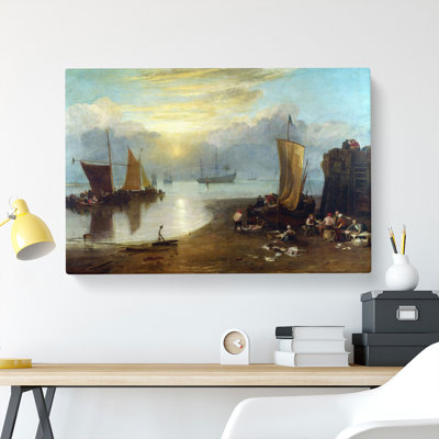 Sun Rising Through Vapour by Joseph Mallord William Turner - Wrapped Canvas Painting