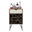 Meuble de rangement pour boissons avec 12 casiers à bouteilles et tiroir, design Mid-Century pour les espaces de divertissement organisés