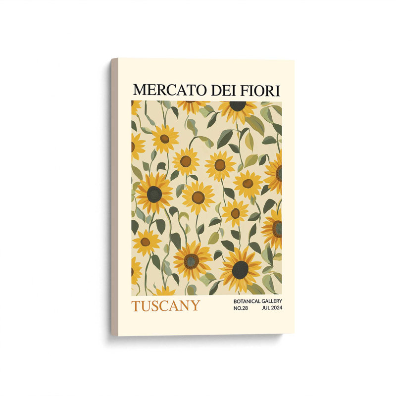 Marché aux fleurs d'été en Toscane, Toile tendue, H 12 po x l 8 po