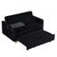 Velours côtelé noir avec table mobile amovible et prise pour bureau pour les amoureux-1232359907