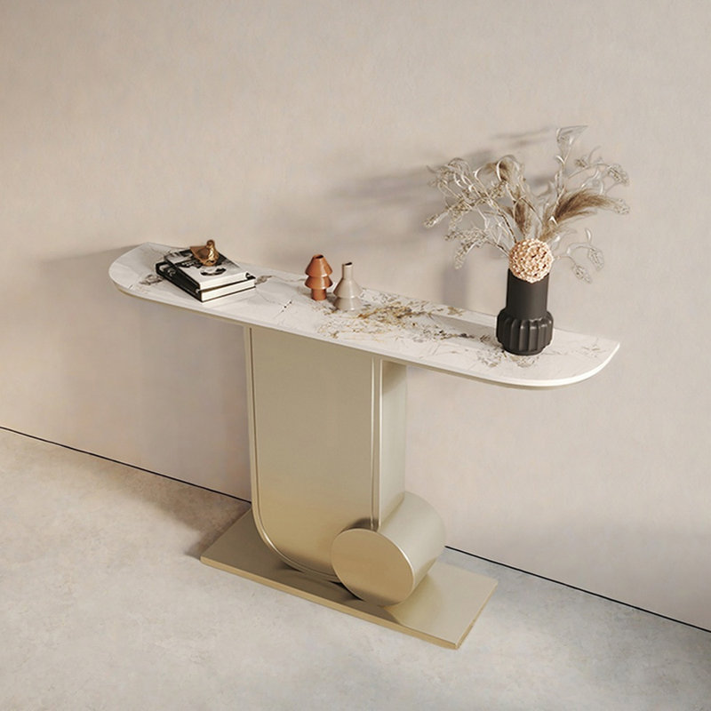 Console Italian Luxury, Doré, H 33,5 po x l 47,2 po x P 11,8 po