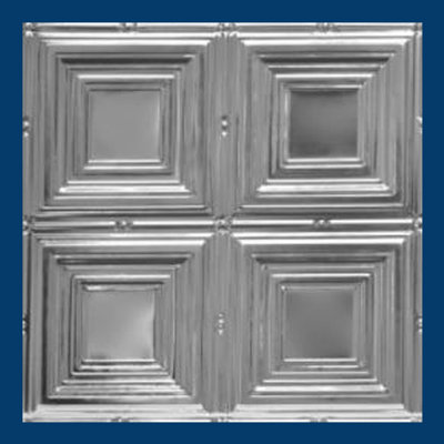 24'' L x 24'' W Smooth Tin Nail Up Ceiling Tile