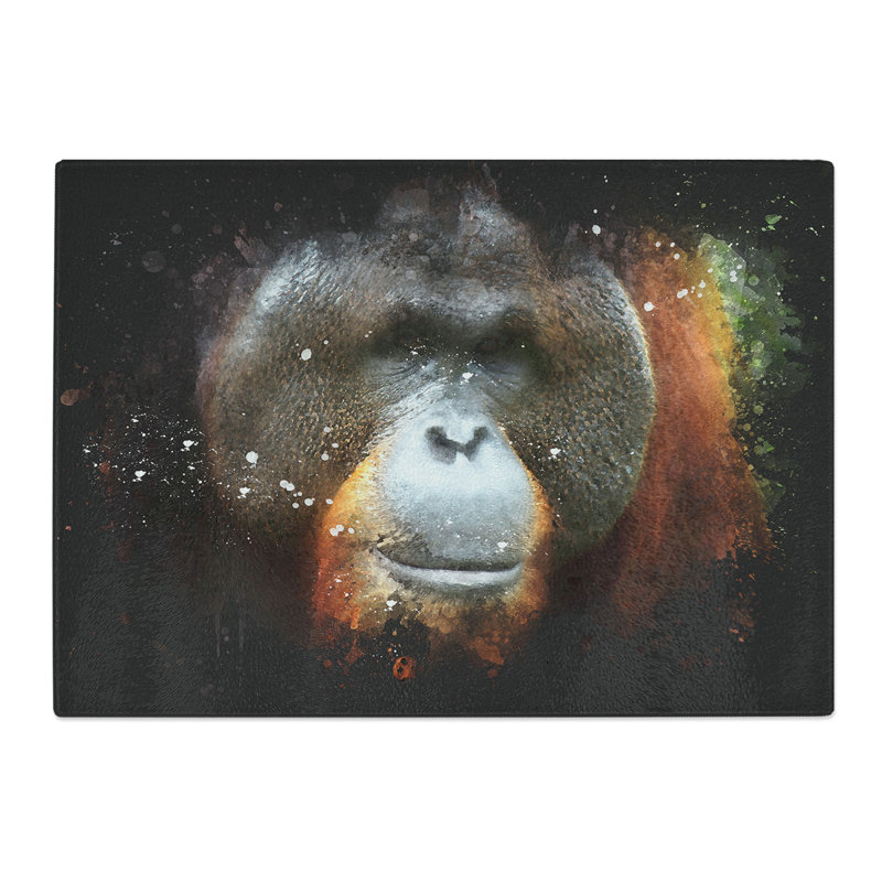 Orangutan Monkey Vol.1 Paint Splash Chopping Board, 0.4cm H x 20cm W x 28.5cm L