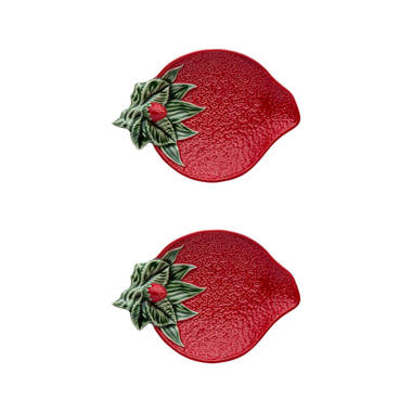 Bordallo Pinheiro #39;Morango#39; strawberry tureen - Red